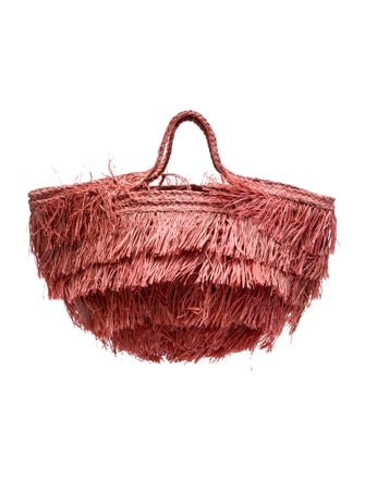 Sans Arcidet Raffia Top Handle Bag