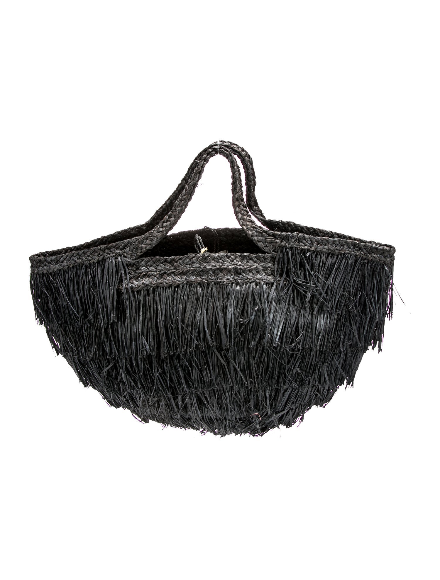 Sans Arcidet Raffia Top Handle Bag