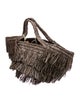 Sans Arcidet Raffia Top Handle Bag