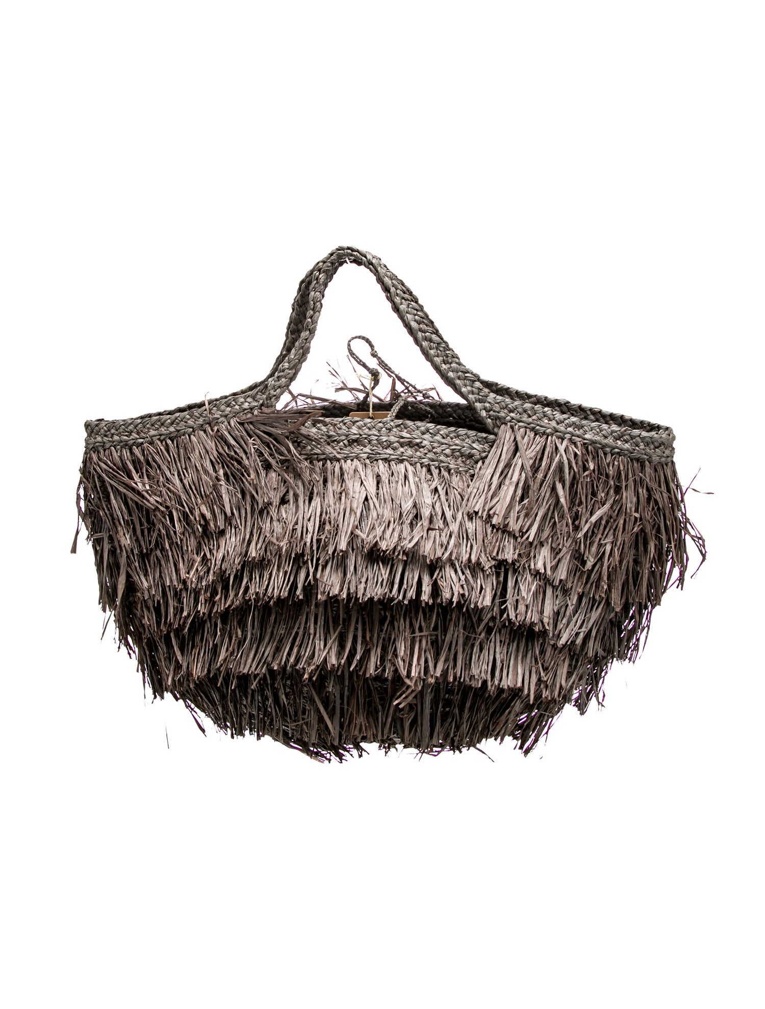 Sans Arcidet Raffia Top Handle Bag