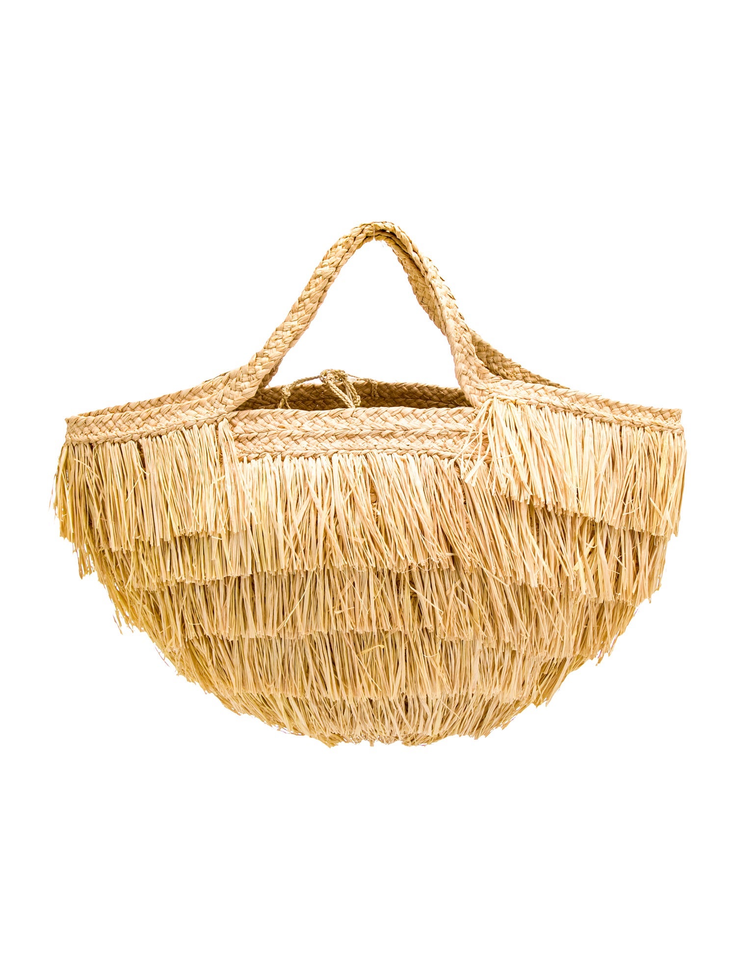 Sans Arcidet Raffia Top Handle Bag