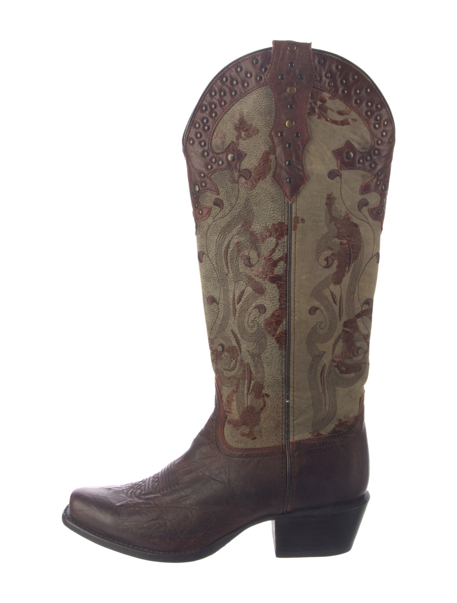 Sonora Leather Printed Western Boots