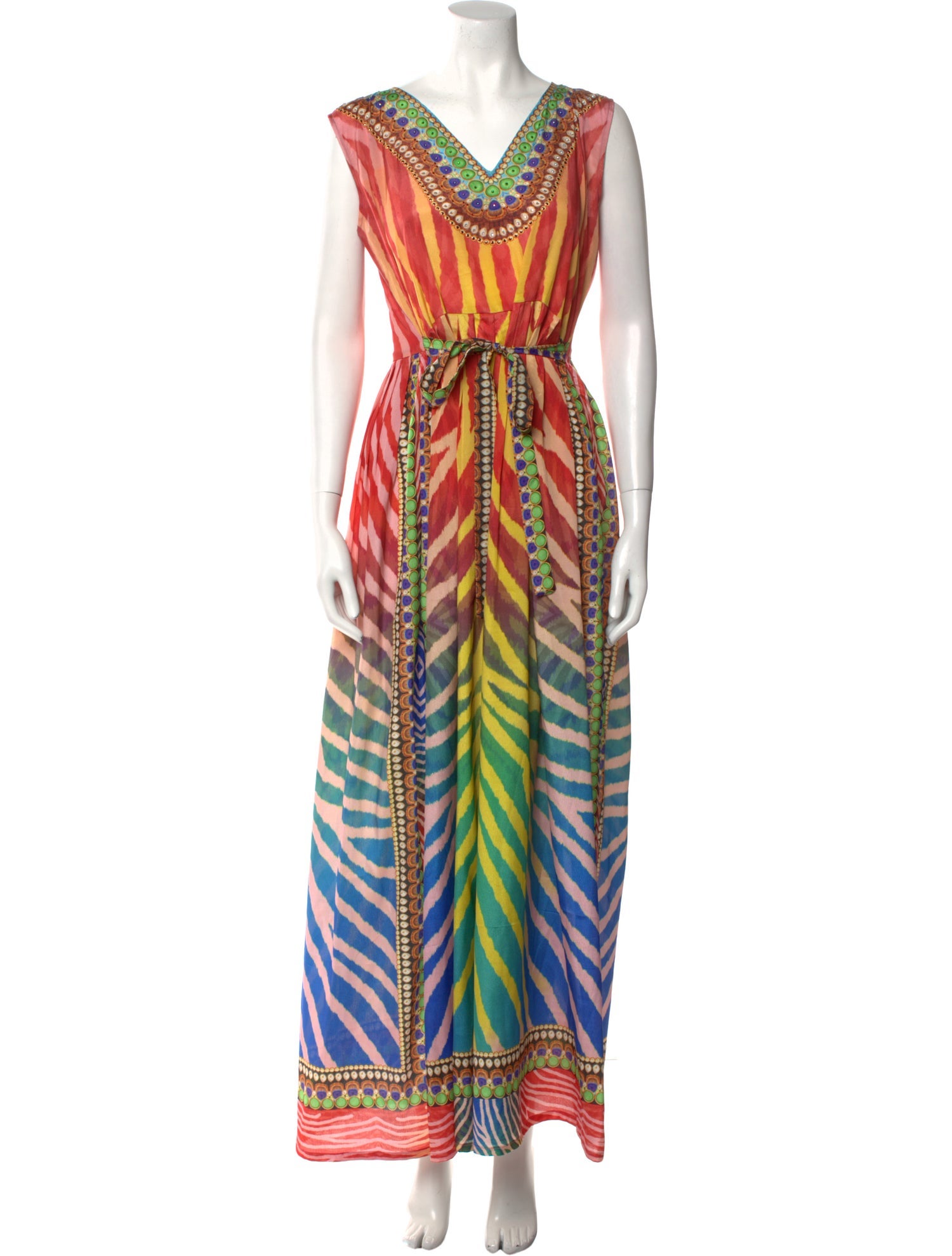 Shahida Parides Striped Long Dress