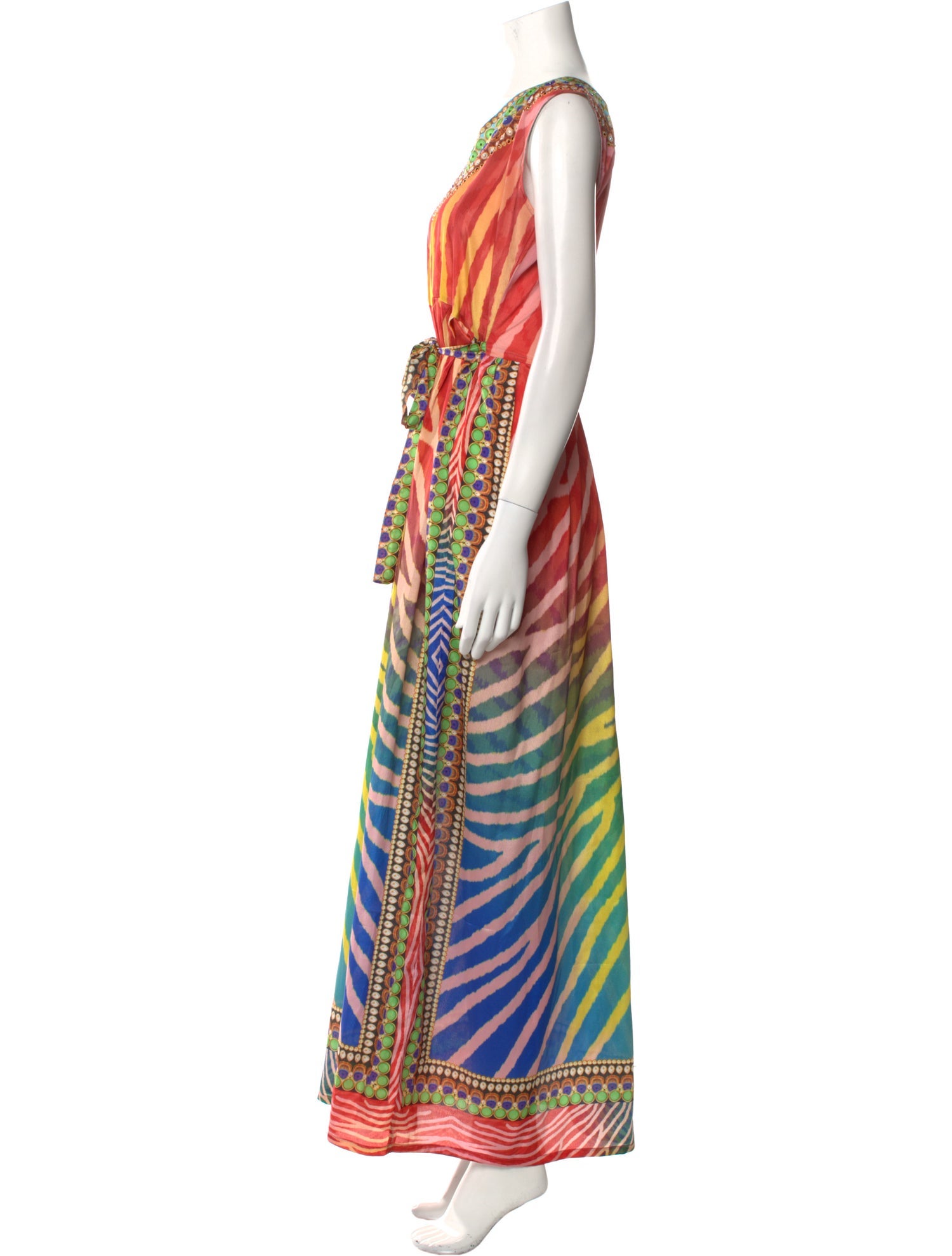 Shahida Parides Striped Long Dress