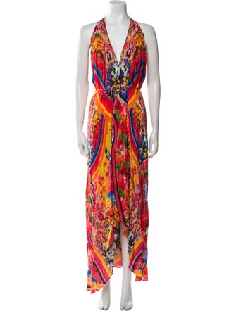 Shahida Parides Printed Long Dress