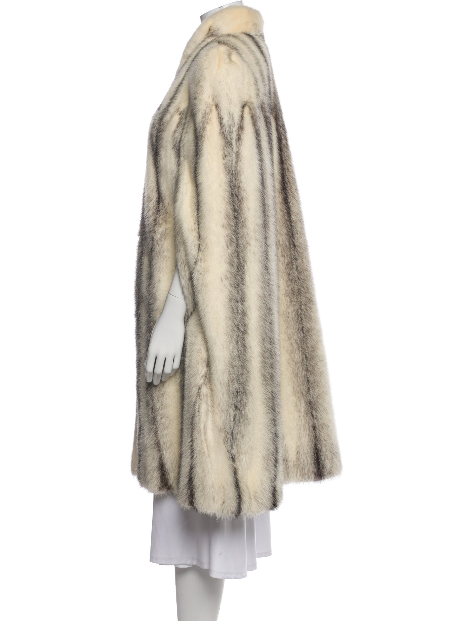 Saga Mink Striped Coat