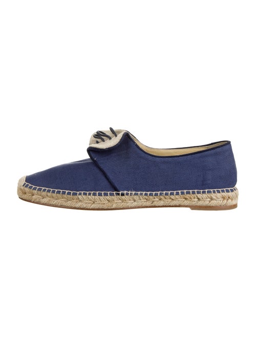Sarah Flint Canvas Lace-Up Espadrilles Navy