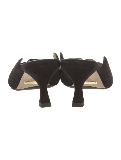 Sarah Flint Suede Bow Accents Mules