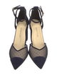 Sarah Flint Suede Polka Dot Print D'Orsay Pumps
