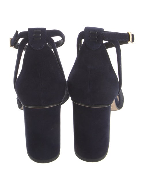 Sarah Flint Suede Polka Dot Print D'Orsay Pumps