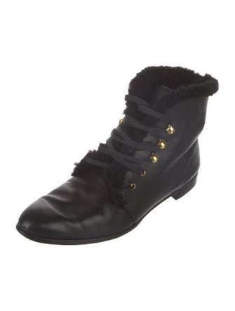 Sarah Flint Leather Combat Boots