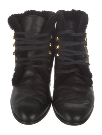 Sarah Flint Leather Combat Boots