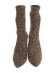Sarah Flint Leather Animal Print Sock Boots
