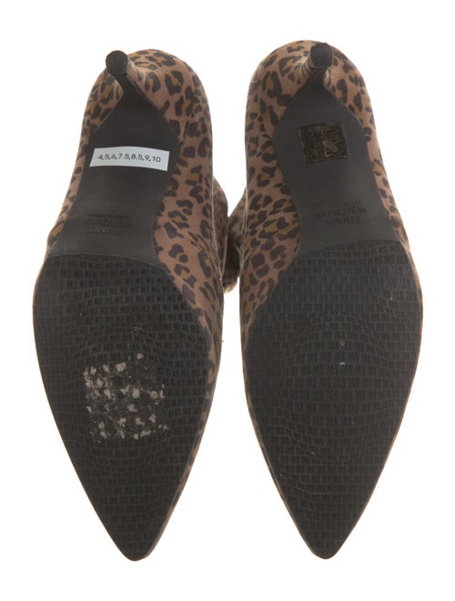 Sarah Flint Leather Animal Print Sock Boots
