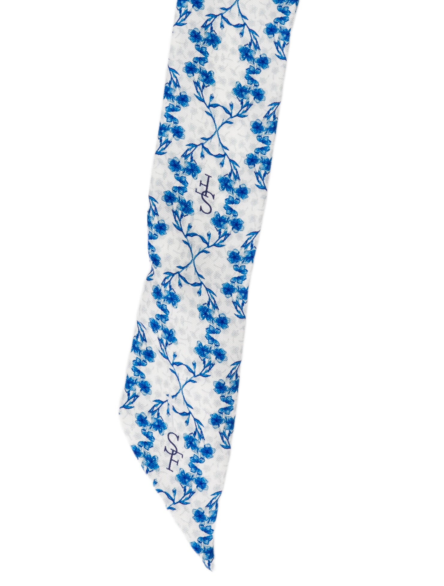 Sarah Flint Silk Floral Print Scarf