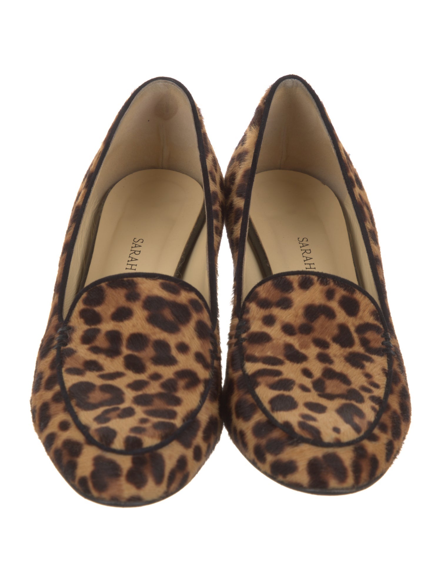 Sarah Flint Ponyhair Animal Print Loafers