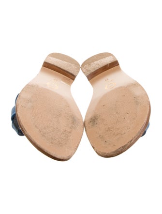 Sarah Flint Leather Bow Accents Slides