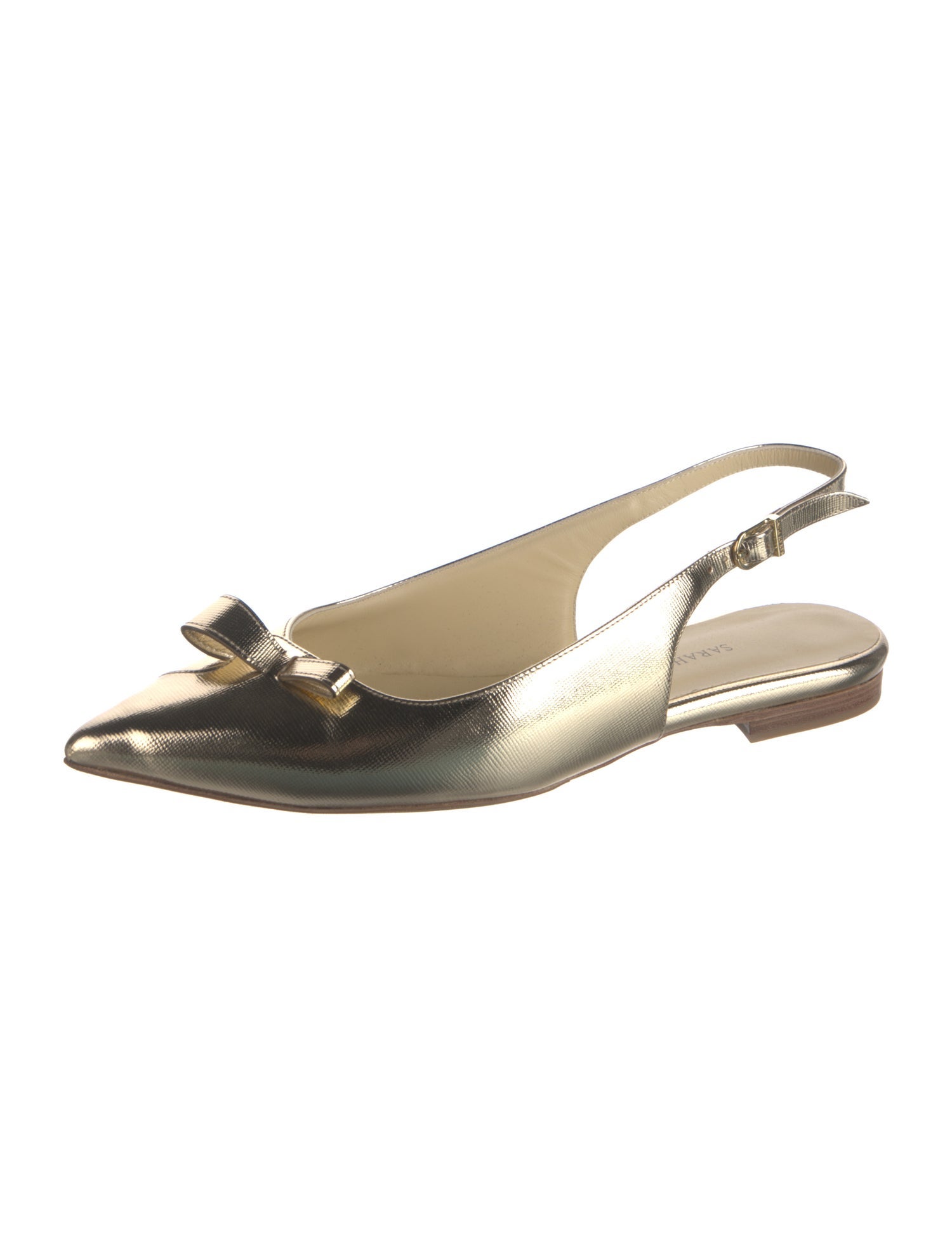 Sarah Flint Patent Leather Slingback Flats