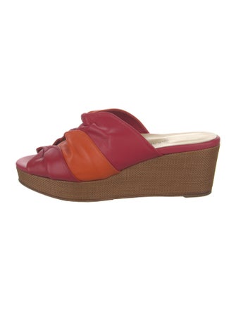 Sarah Flint Leather Colorblock Pattern Espadrilles