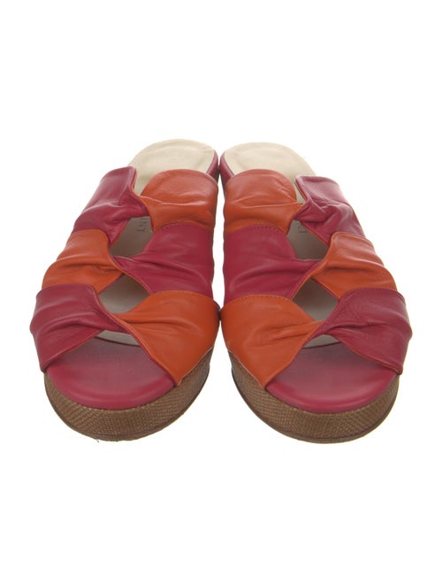 Sarah Flint Leather Colorblock Pattern Espadrilles