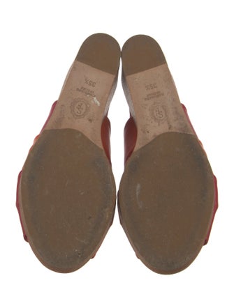 Sarah Flint Leather Colorblock Pattern Espadrilles