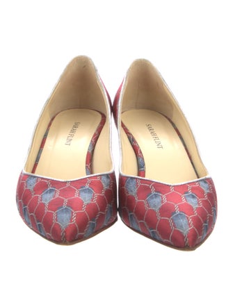 Sarah Flint Canvas Printed Pumps