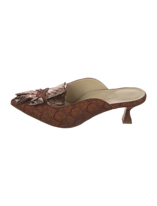 Sarah Flint Printed Bow Accents Mules
