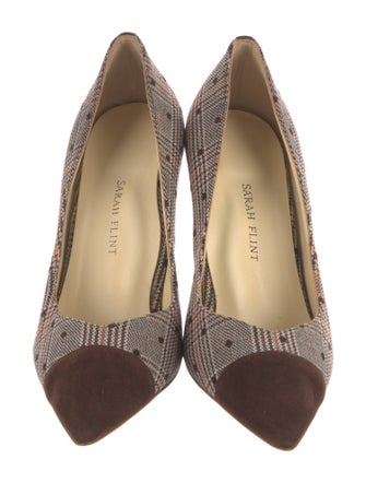 Sarah Flint Houndstooth Print Pumps