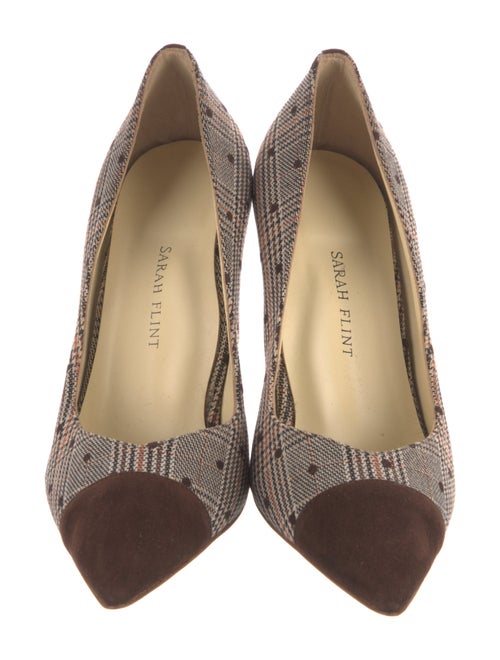 Sarah Flint Houndstooth Print Pumps