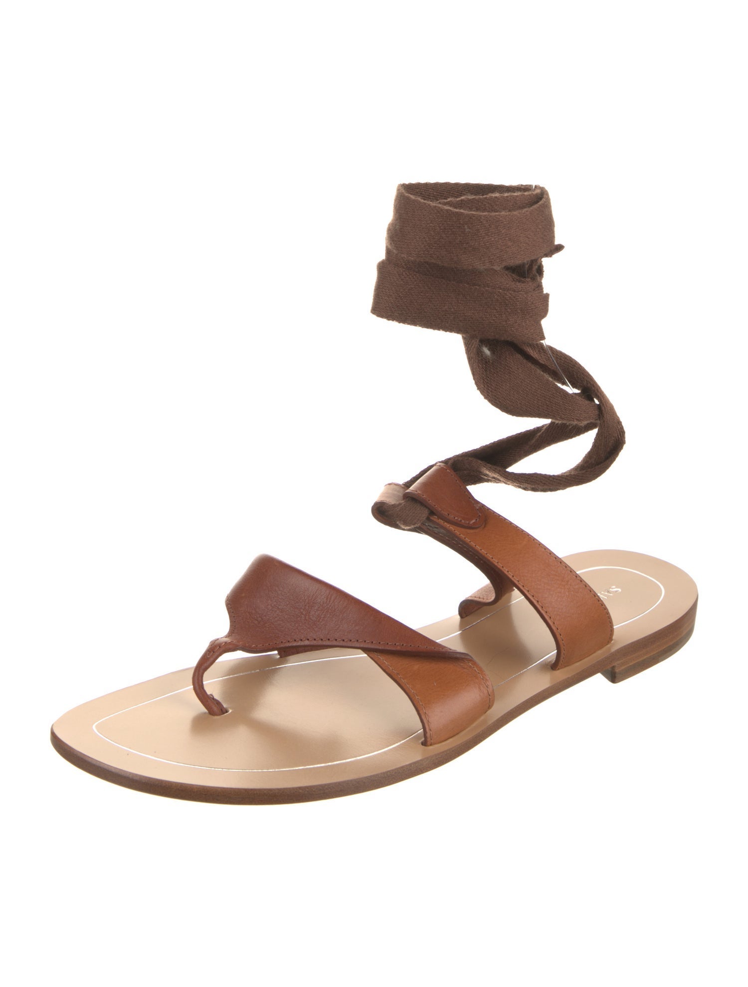 Sarah Flint Leather Gladiator Sandals