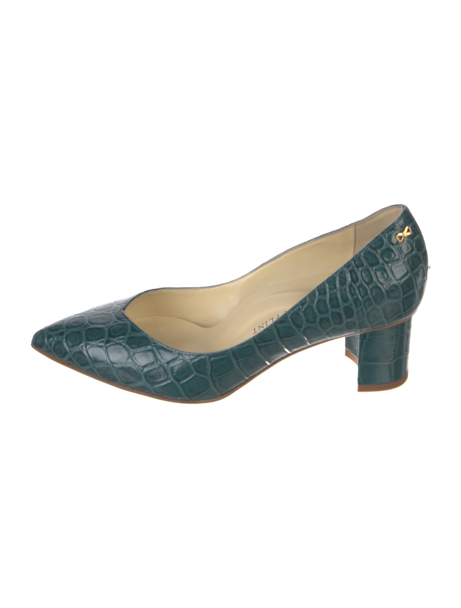 Sarah Flint Embossed Leather Pumps w/ Tags