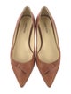 Sarah Flint Leather Bow Accents Ballet Flats