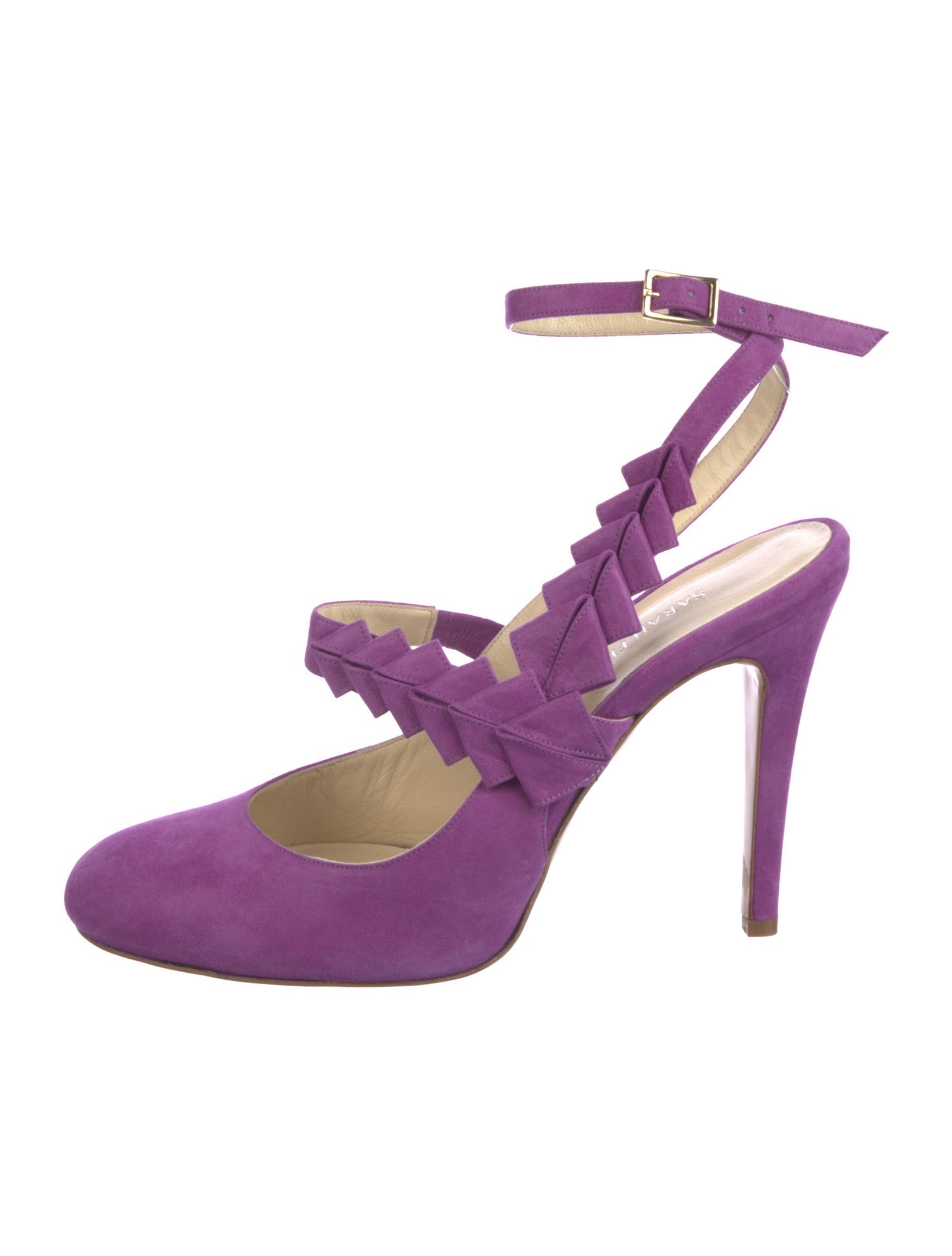 Sarah Flint Suede Slingback Pumps