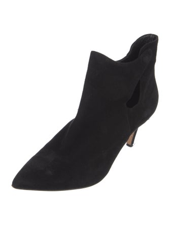 Sarah Flint Suede Keyhole Accent Boots