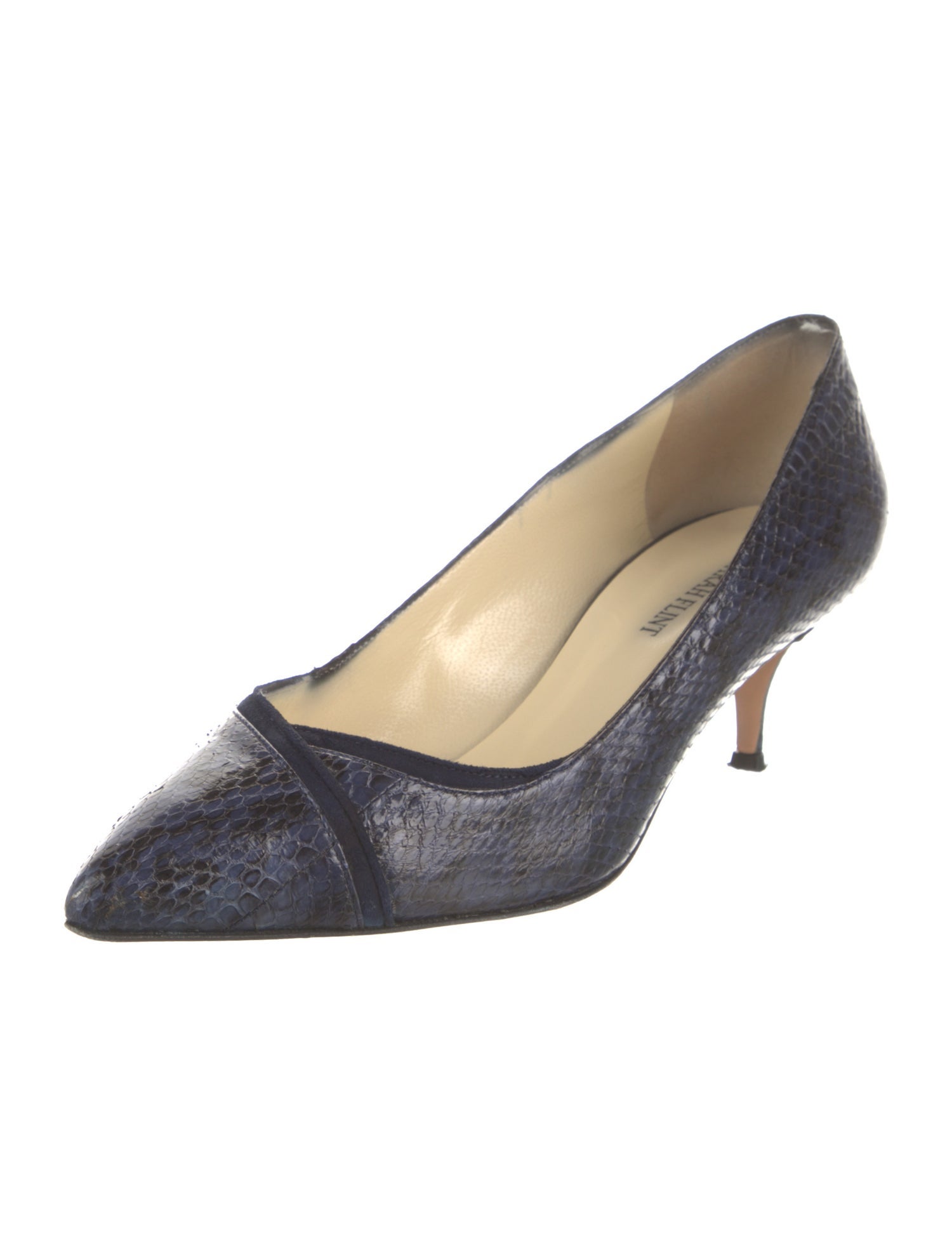 Sarah Flint Snakeskin Animal Print Pumps
