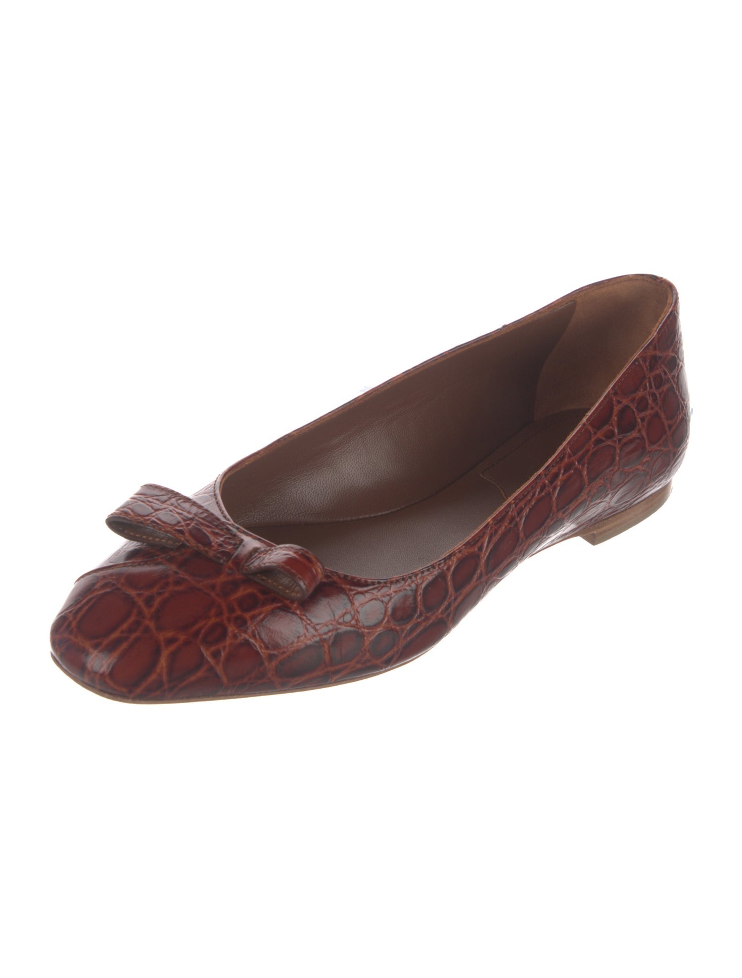Sarah Flint Calf Leather Printed Ballet Flats