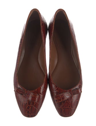 Sarah Flint Calf Leather Printed Ballet Flats