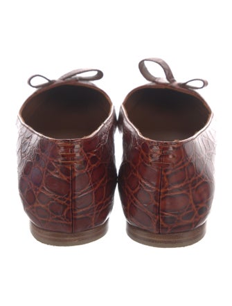 Sarah Flint Calf Leather Printed Ballet Flats