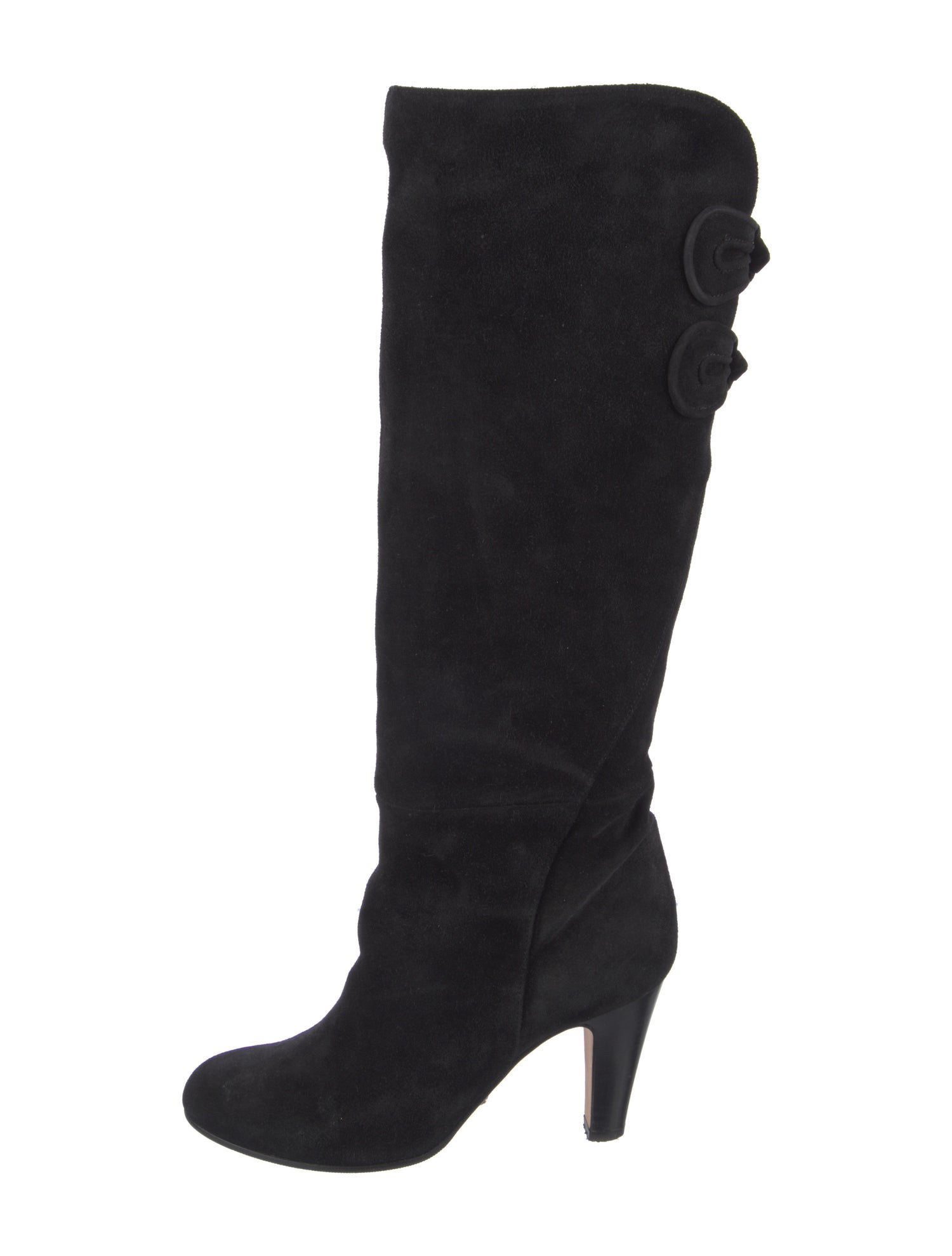 Sarah Flint Suede Bow Accents Boots