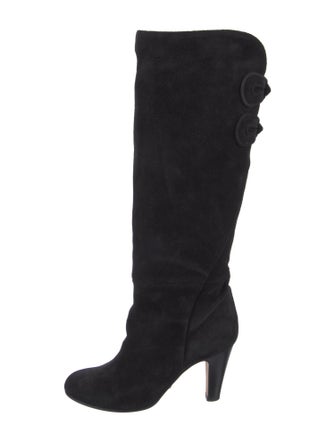 Sarah Flint Suede Bow Accents Boots