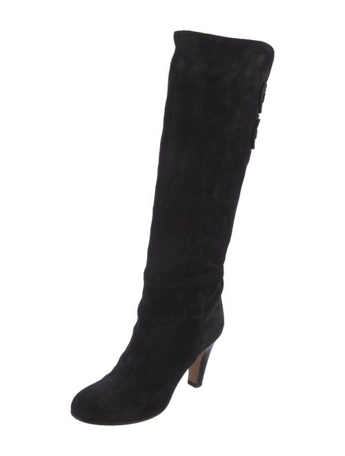 Sarah Flint Suede Bow Accents Boots