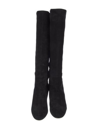 Sarah Flint Suede Bow Accents Boots