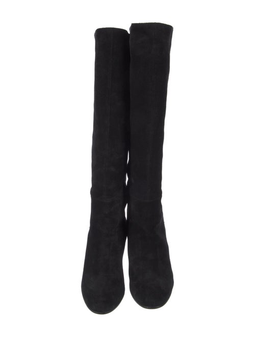 Sarah Flint Suede Bow Accents Boots