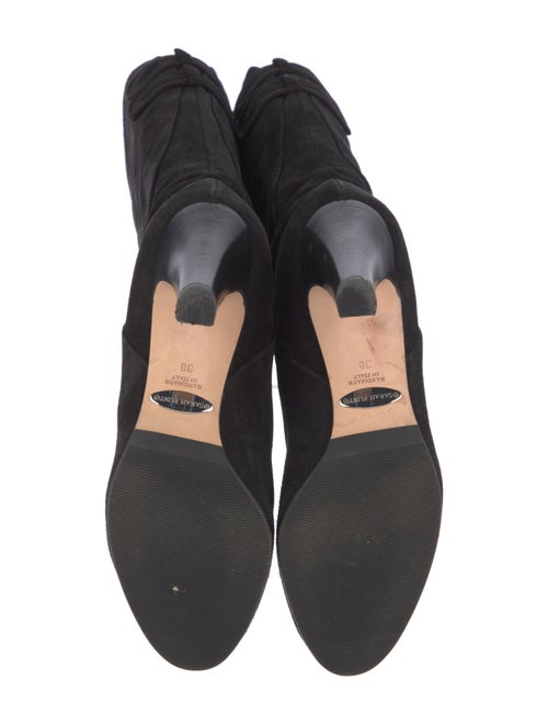 Sarah Flint Suede Bow Accents Boots