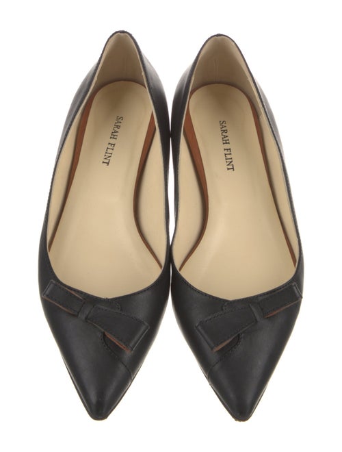 Sarah Flint Leather Bow Accents Flats