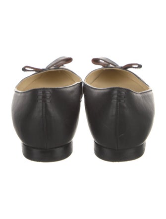 Sarah Flint Leather Bow Accents Flats
