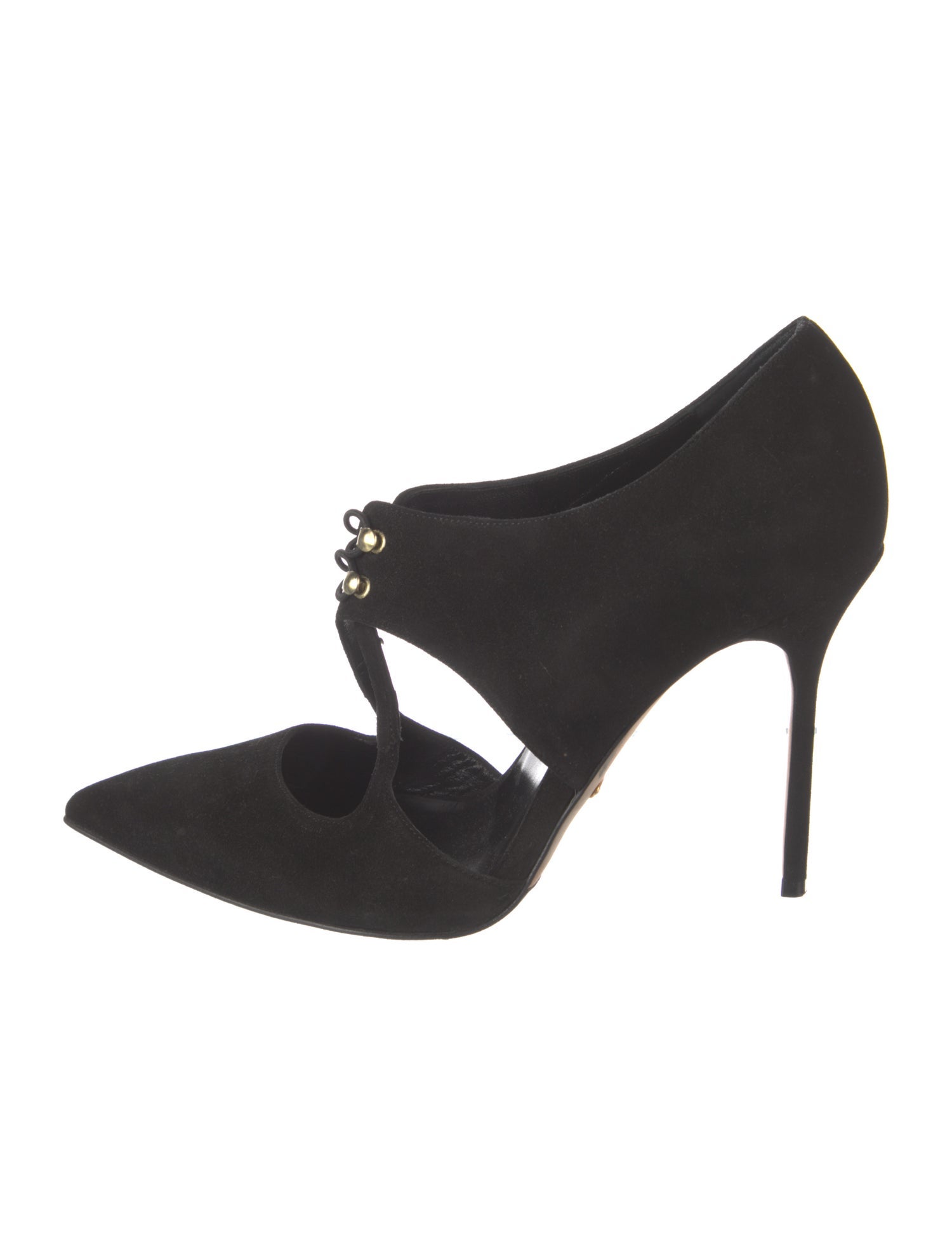 Sarah Flint Suede D'Orsay Pumps