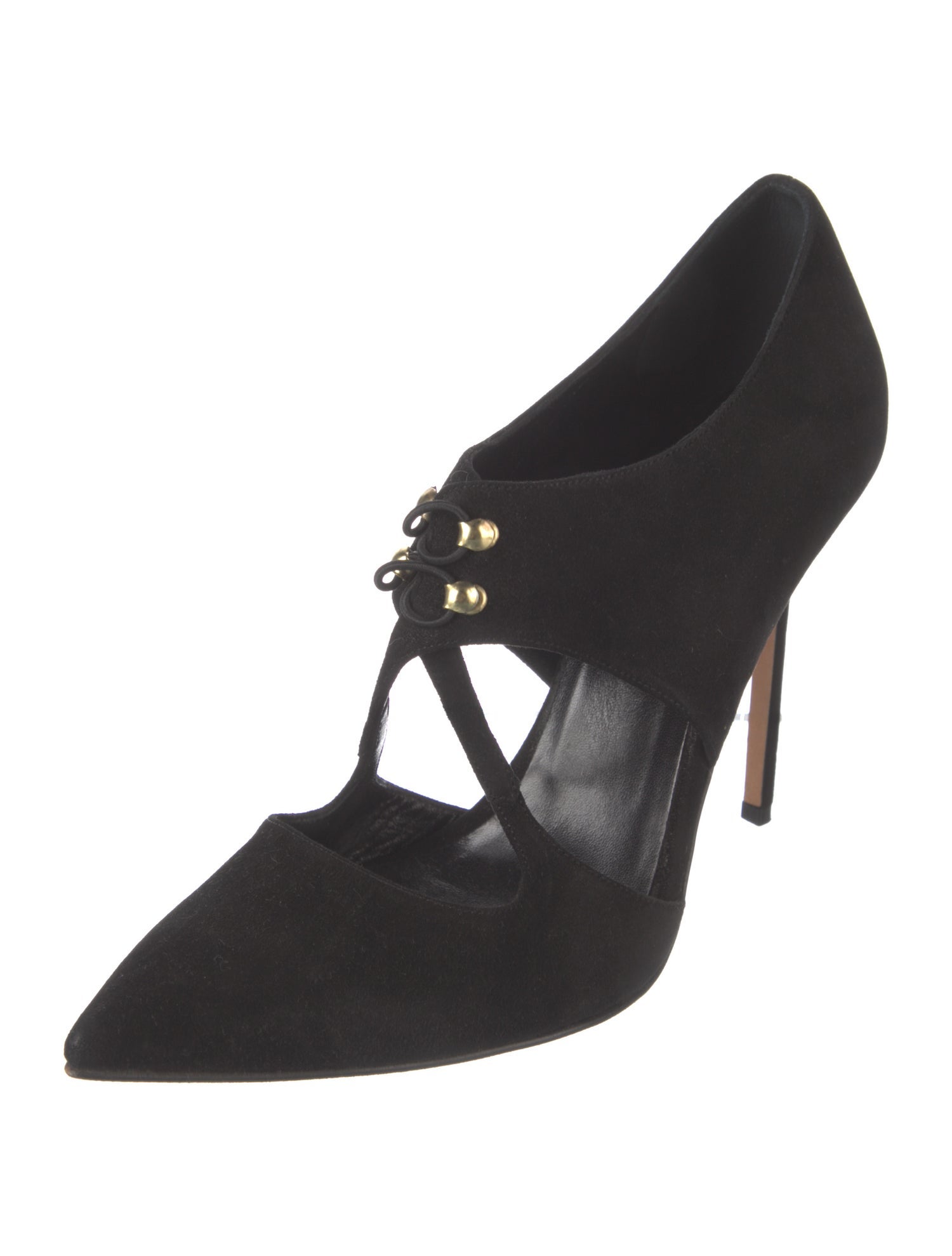 Sarah Flint Suede D'Orsay Pumps