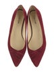 Sarah Flint Suede Bow Accents Ballet Flats