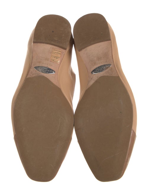 Sarah Flint Leather Colorblock Pattern Ballet Flats